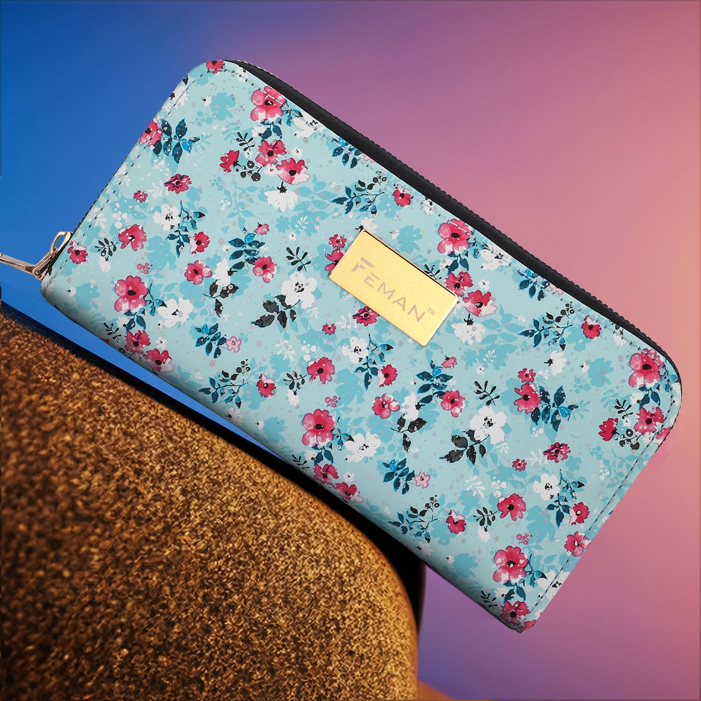 Marbella's Blossom Shower Wallets - Blue