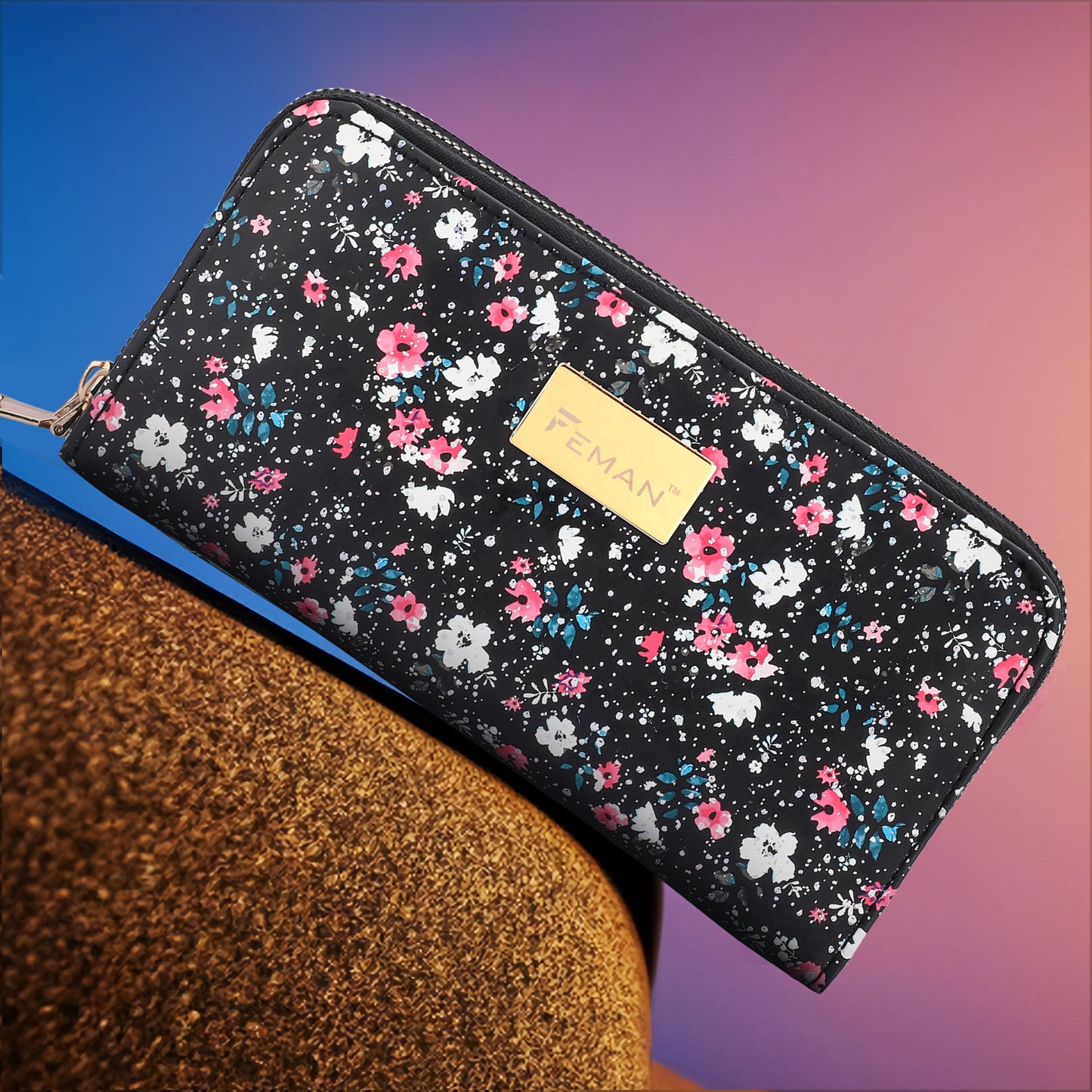 Marbella's Blossom Shower Wallets - Black