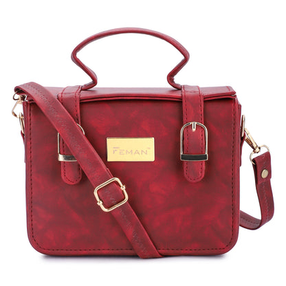 Marbella's Sling Pack Sling Bags - Maroon