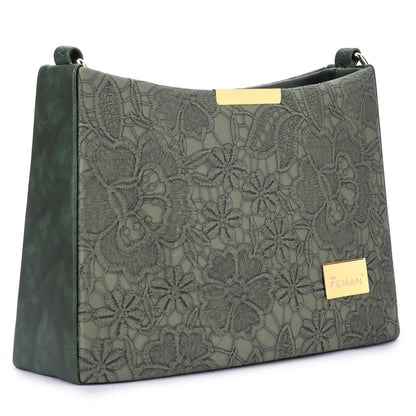 Marbella Ethnic Essence Sling Bags - Green