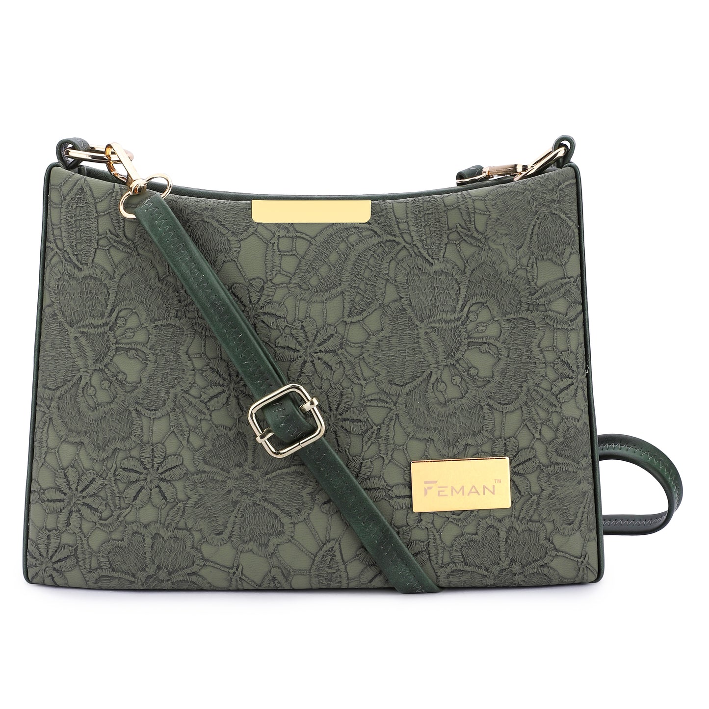 Marbella Ethnic Essence Sling Bags - Green