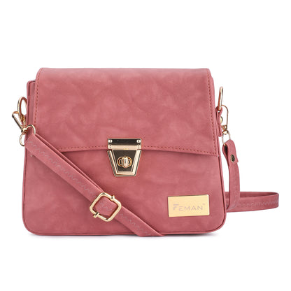 Mrbella  City Stride Sling Bag - L Pink