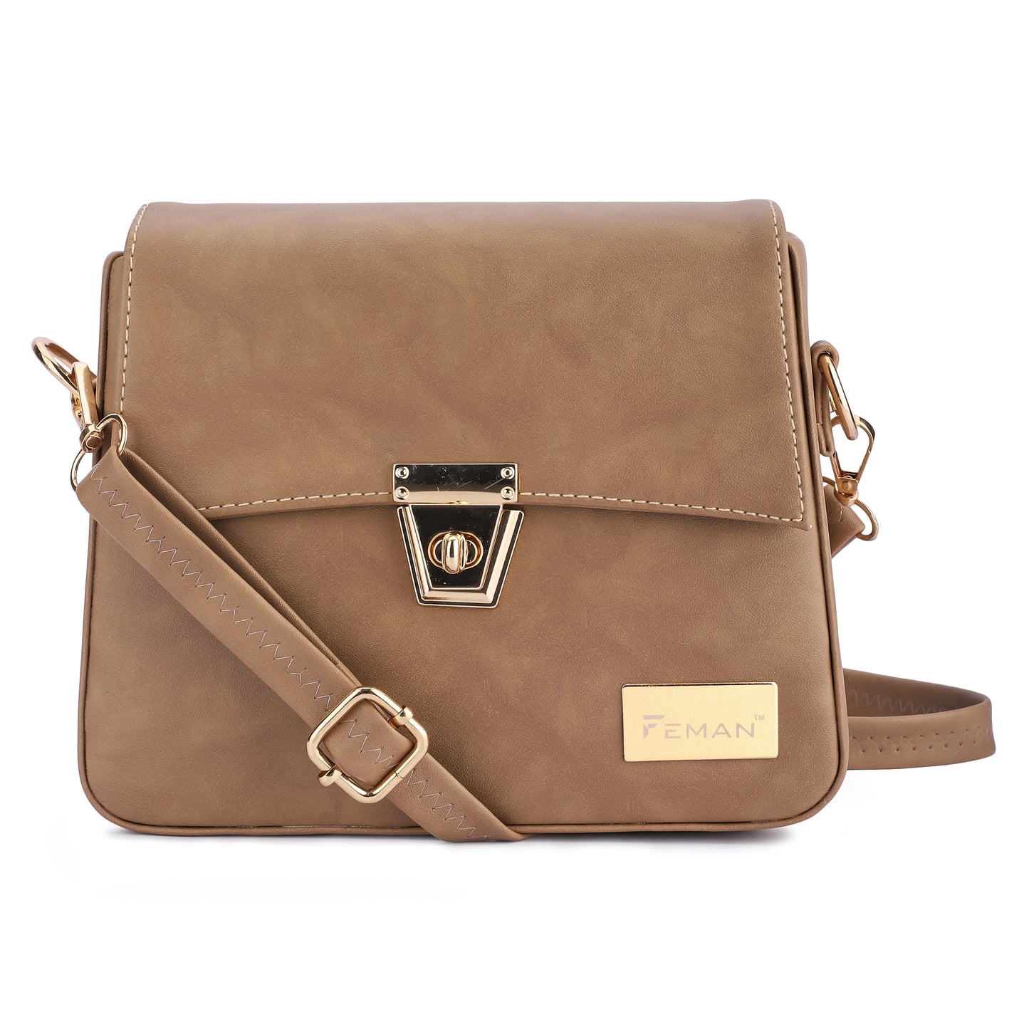 Mrbella City Stride Sling Bag - L Brown