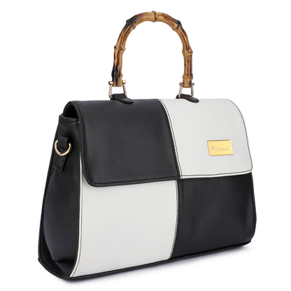 Mrbella  Check Mate Satchels - Black & White