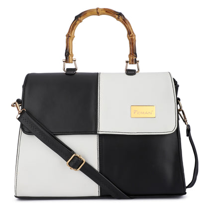 Mrbella  Check Mate Satchels - Black & White