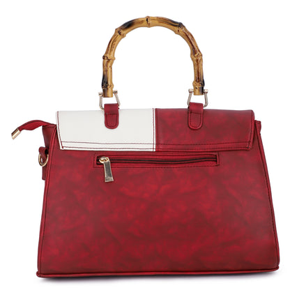 Mrbella Check Mate Satchels - Red & White