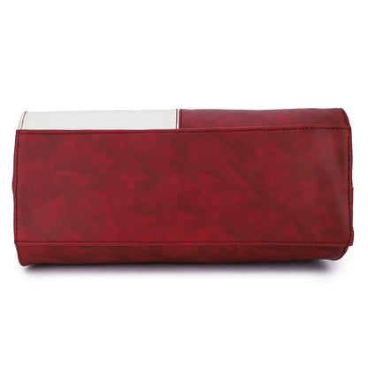 Mrbella Check Mate Satchels - Red & White