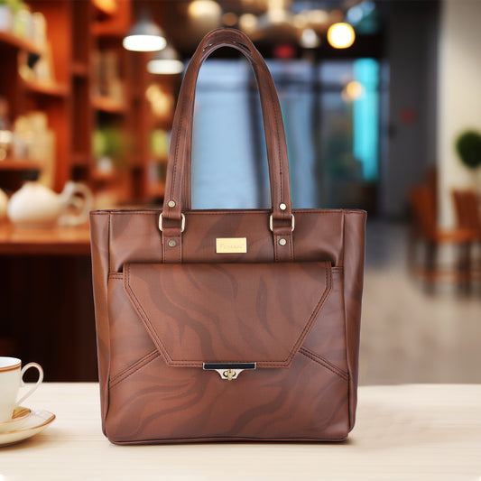 Marbella's City Delight Tote Bag - Brown