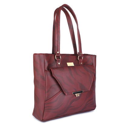 Marbella's  City Delight Tote Bags - Maroon