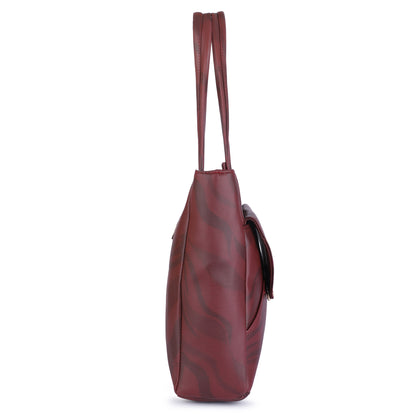 Marbella's  City Delight Tote Bags - Maroon