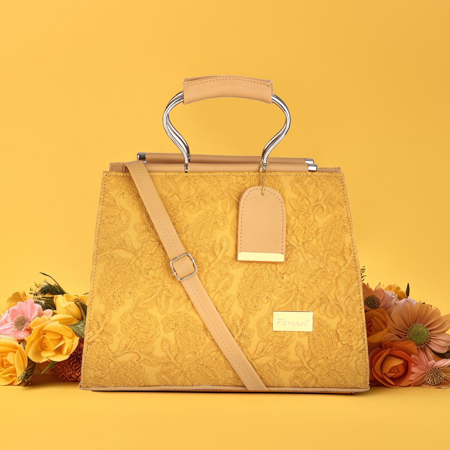 Mrbella  Chic Vibe Satchels - Yellow