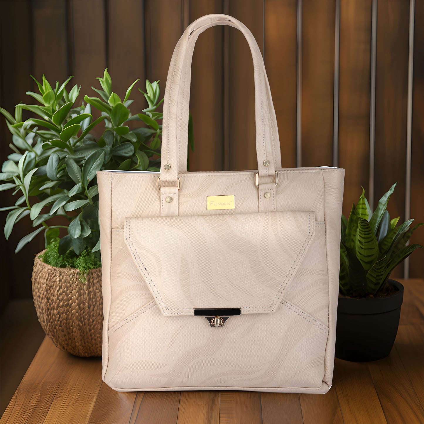 Marbella's City Delight Tote Bags -Ivory